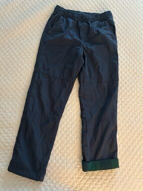 Falls Creek Navy Elastic-Waist Casual lined Pants